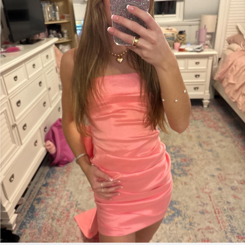 Pink Strapless Dress